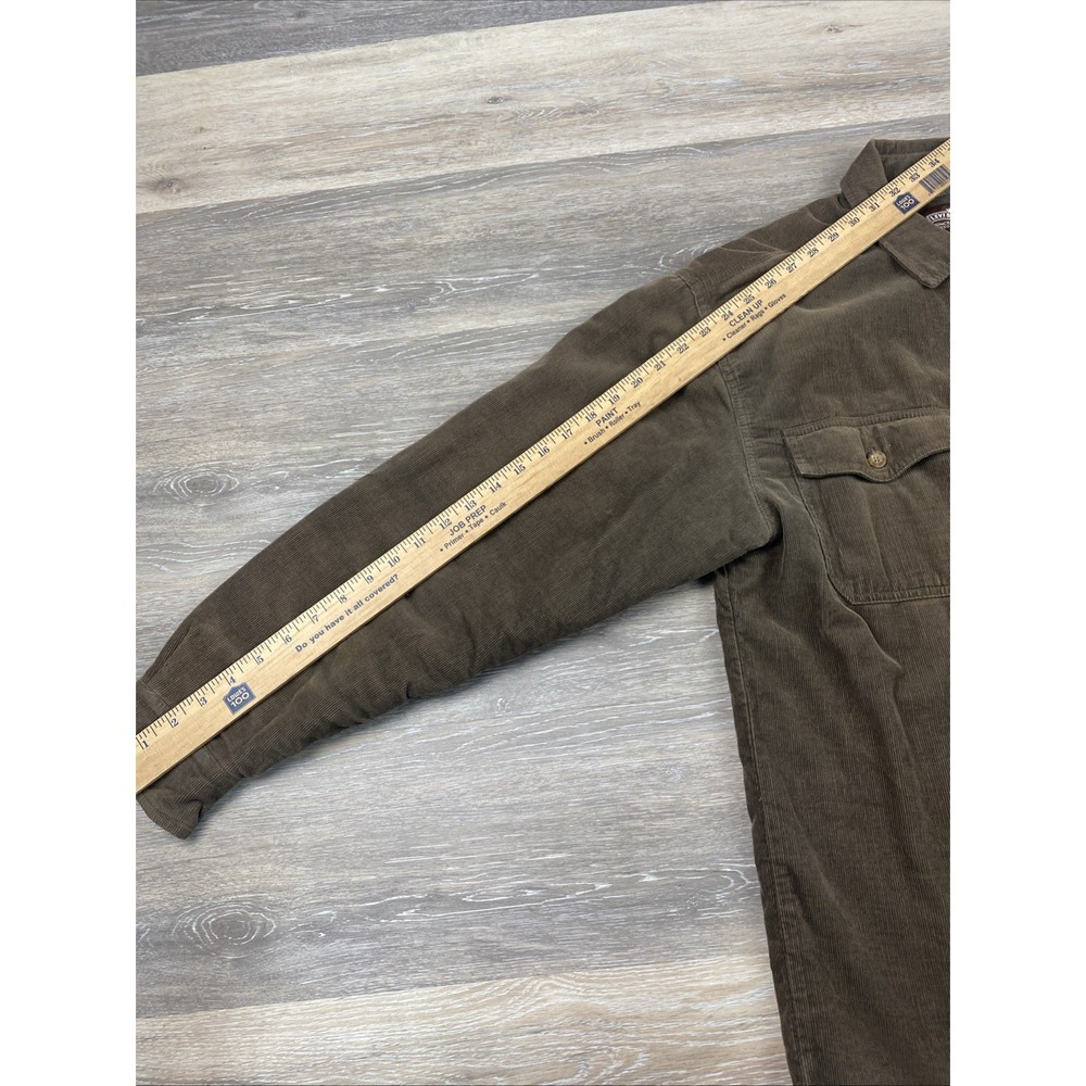 Vintage Levi's Jacket Mens Large Brown Corduroy Flannel Lined Button Shirt Y2K - Picture 6 of 11